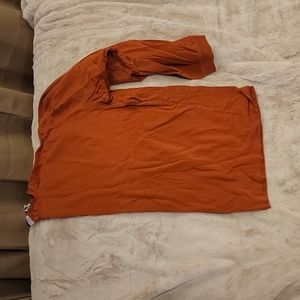 Men's Long Sleeve XXL Orange Shirt